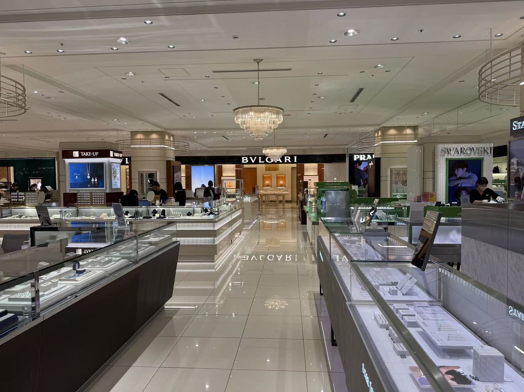 Department store jewellery counters