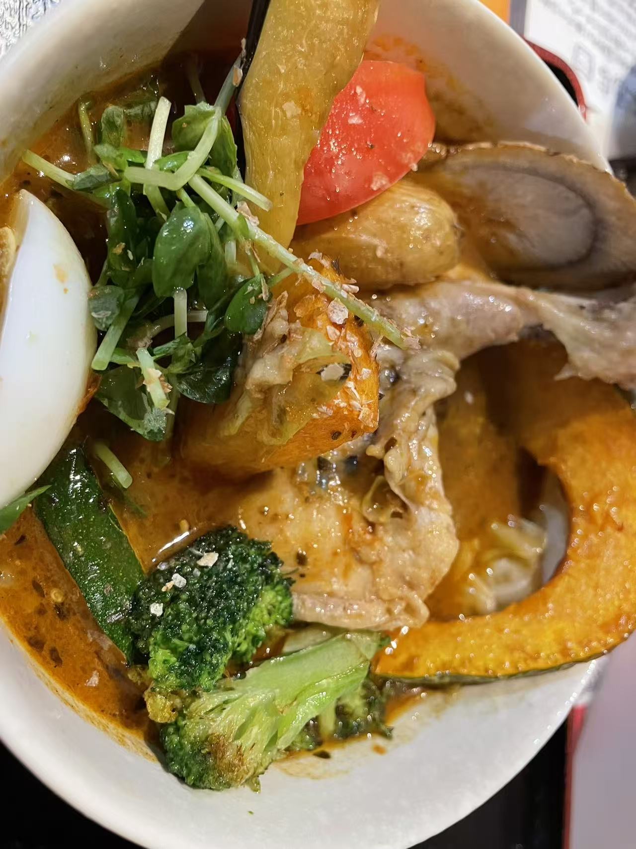 Sapporo soup curry filled with Hokkaido vegetables