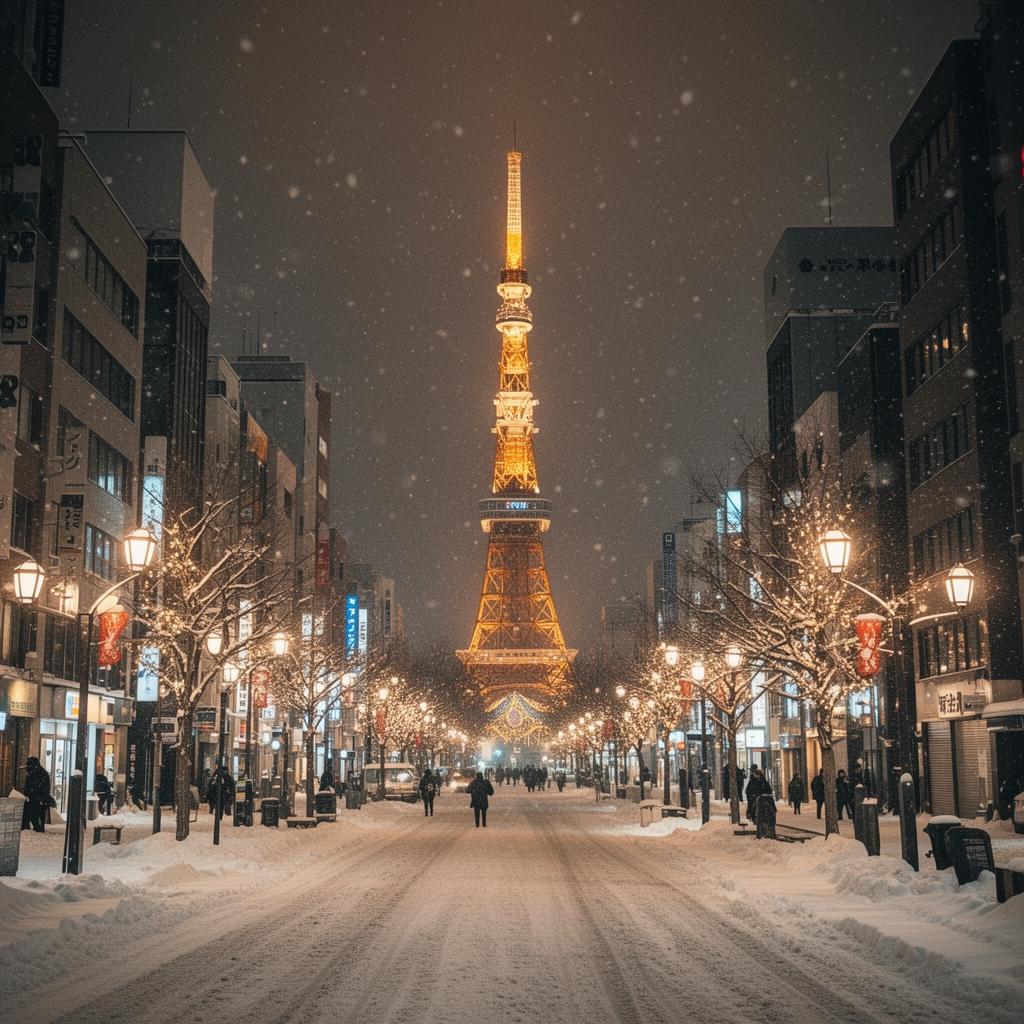 Sapporo Snow Festival night