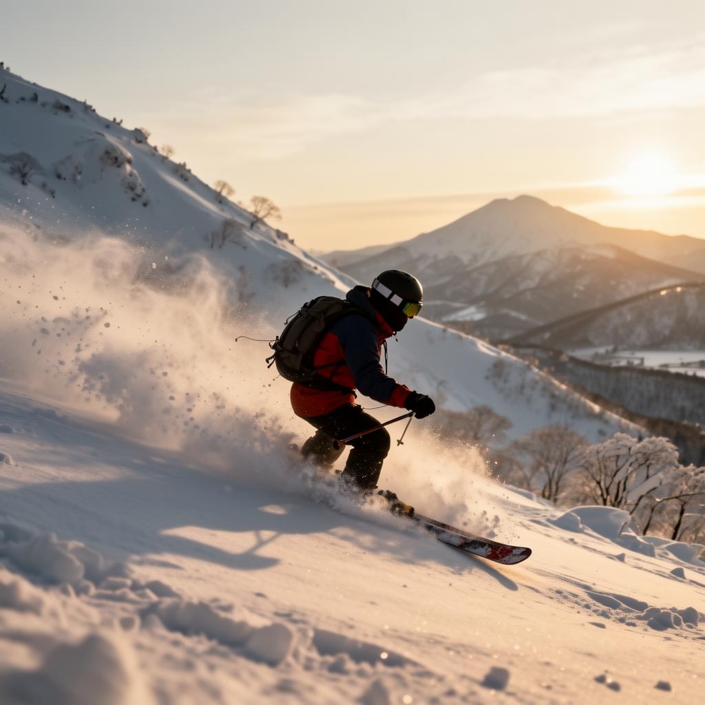 Niseko powder skiing